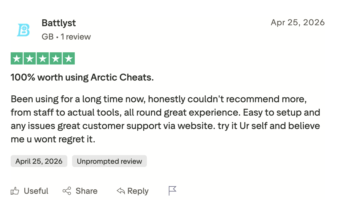 Trustpilot-Bewertung von Battlyst – 5 Sterne