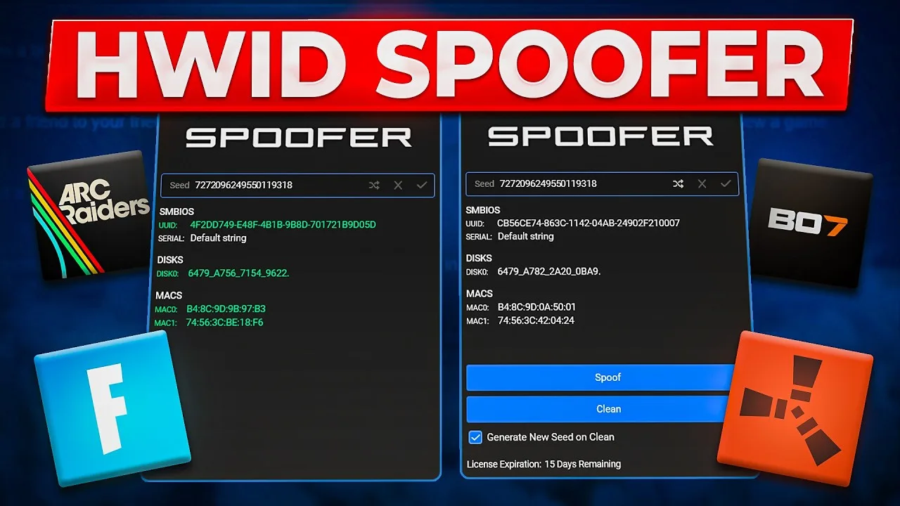 How HWID spoofers work in 2026, from the Arctic Cheats YouTube channel
