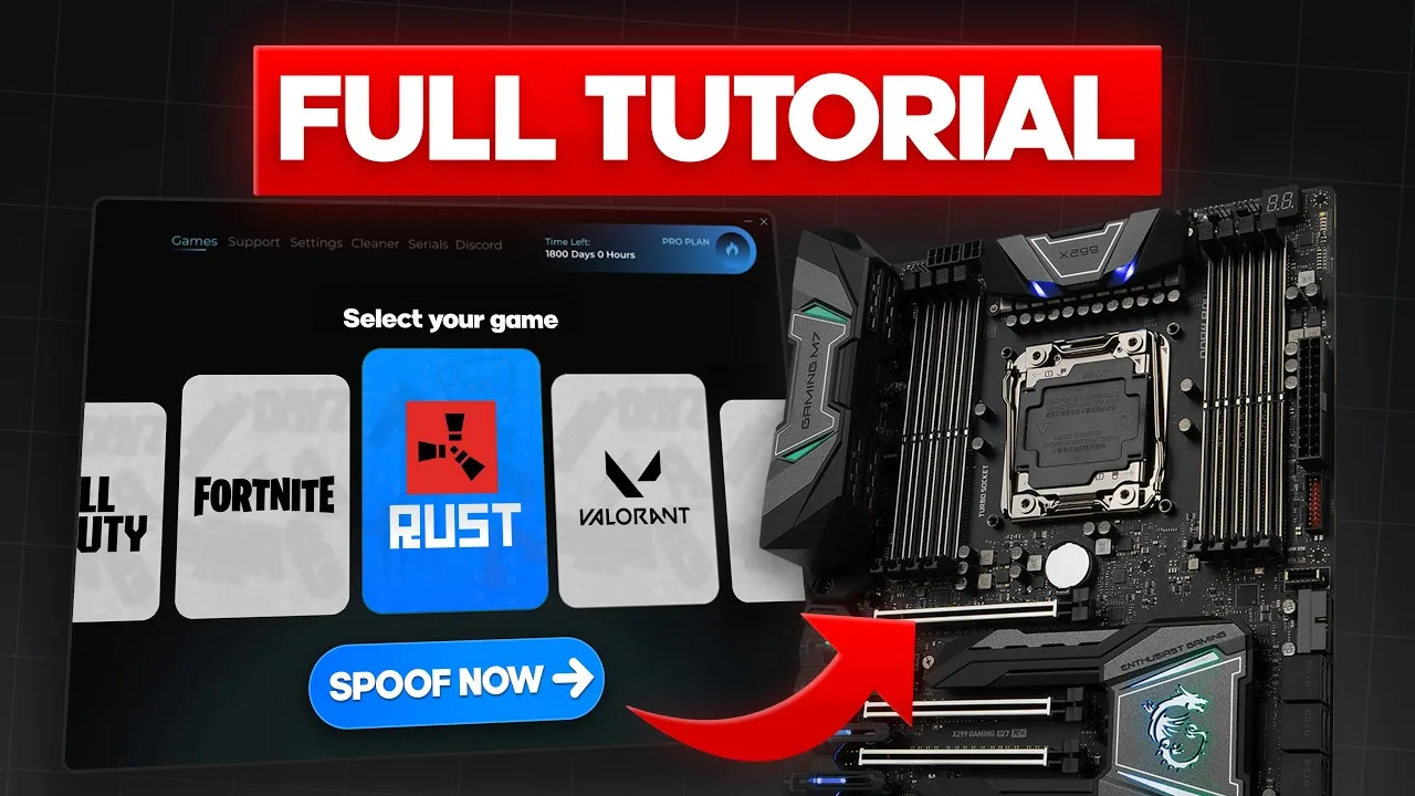 How to use a HWID spoofer full tutorial, from the Arctic Cheats YouTube channel