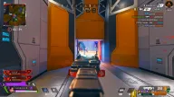 Enemy highlighted through a doorway by player ESP with red distance markers during a match — Hydra FULL Apex Legends cheat