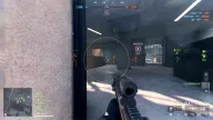 Enemies marked through walls by orange skeleton ESP inside a white aimbot FOV circle indoors — Hydra Battlefield 6 cheat