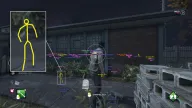 Yellow killer skeleton ESP with colored generator, pallet, and locker ESP distance labels at night — Hydra Dead By Daylight cheat