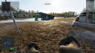 Skeleton ESP with name and distance tags marking players across a muddy trader camp with radar and live player list cheat for Frost LITE Wardogs